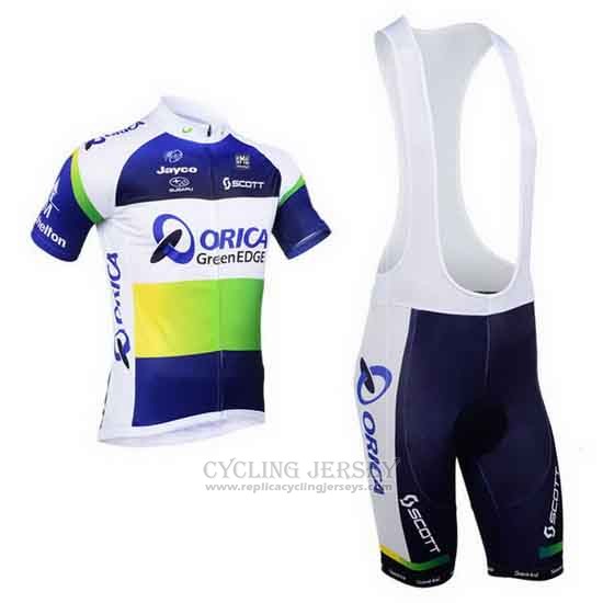 2013 Cycling Jersey Orica GreenEDGE Blue Short Sleeve and Bib Short